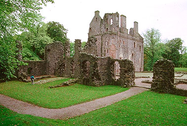 The inner courtyard - Huntly Castle, Aberdeenshire