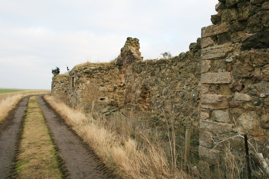 The towers-range of Barnes Castle.