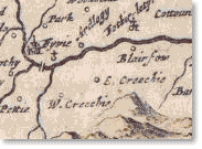 View of Fyvie Castle from Blaeu's Atlas, 1654.