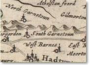 View of the Garleton Castle from Blaeu's Atlas, 1654.