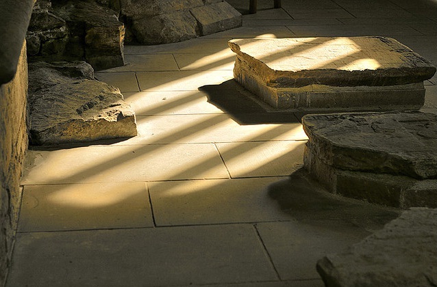 Tombstones of the early Seton Knights, in Seton Collegiate Church.